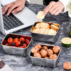 6Pcs Stainless Steel Food Containers, Kitchen Tools & Accessories, Kitchen Items Leakproof Stackable for Camping Picnic