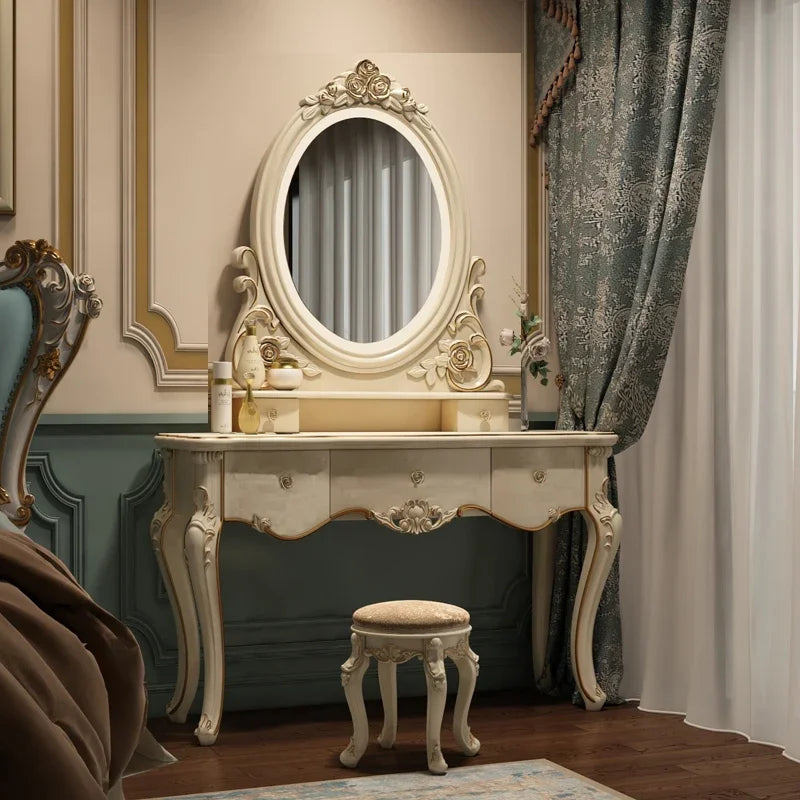 European dresser bedroom makees ins multifunctional princess dressing table storage cabinet integrated small apartment