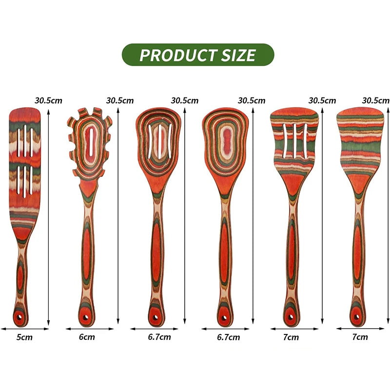 Kitchen Pakkawood Wooden Spoons For Cooking Nonstick Pakkawood Serving Utensils Set Salad Servers Set Cooking Utensils Set