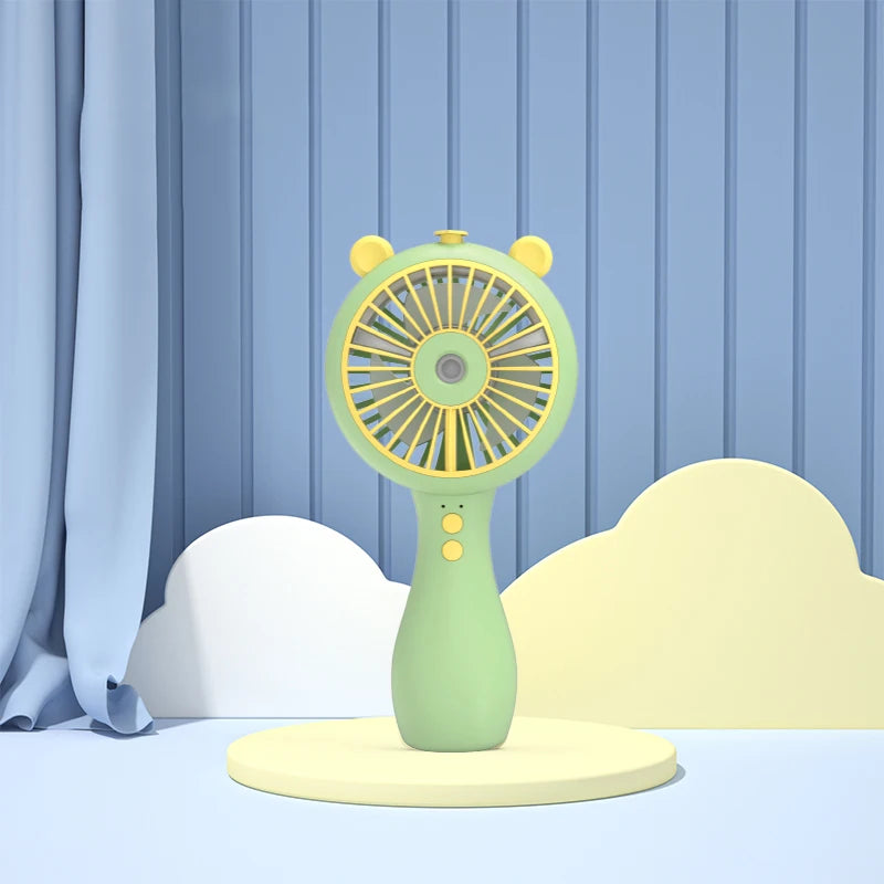 Portable Handheld Fan Water Spray Mist Fan Mini Desktop Cooling Humidi