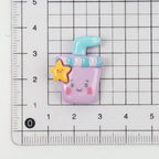 10/100pcs Cartoon Beach Umbrella Slippers Series Decorated Flatback Resin DIY Cabochon Crafts Supplies Hair Clips Decor Material