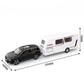 1:32 X-TRAIL Toy Model Cars Alloy Diecast Police Car Pull Back Doors Opened Sound Light Rubber Tires Camping RV Gifts for Boys