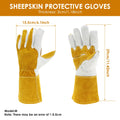 Top Grain Leather Goatskin Welding Glove Comfortable Lining Multifunctional Heat Resistant Mitt for Welding Extra Protection