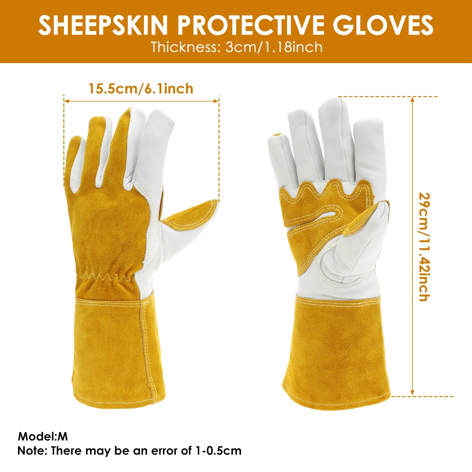 Top Grain Leather Goatskin Welding Glove Comfortable Lining Multifunctional Heat Resistant Mitt for Welding Extra Protection