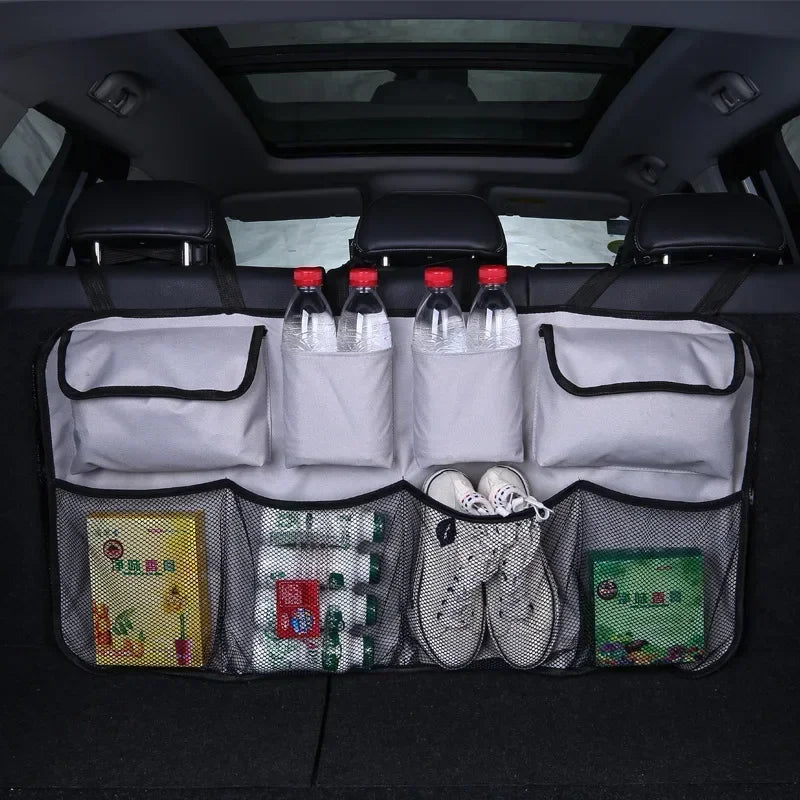Multi-Pocket Car Back Seat Hanging Organizer Storage Bag with 9 Pockets Waterproof Oxford Cloth Auto Back Seat Bag Universal
