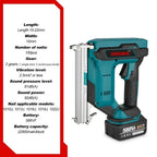 ONEVAN 1022J 2Gears Brushless Cordless Electric Nailer Stapler Furniture Staple Gun Woodworking Tools For 21V 18v Battery