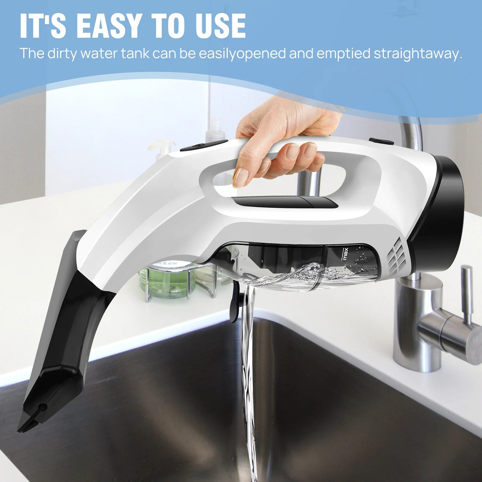 Powerful Cordless Window Vac Cleaner Handheld Cordless Window Vac Cleaner Car Window Cordless Vac Cleaner Wet and Dry Use