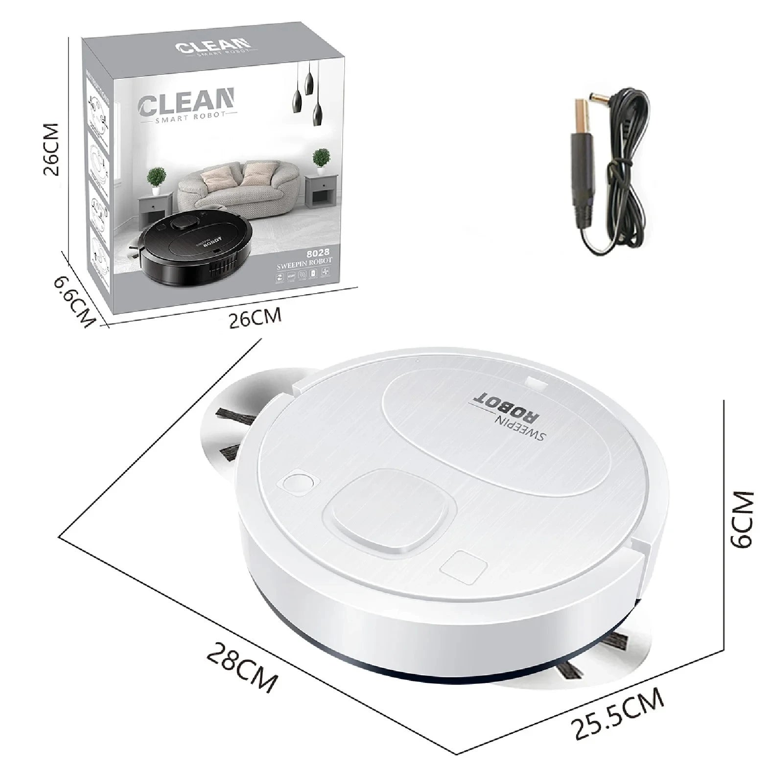 Smart Sweeping Floor Robot Ultra-quiet Remote Control Vacuum Cleaner Carpet Wireless Mopping Machine For Home Office Use
