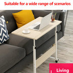 Movable Bedside Computer Desk Adjustable Bed Table with Lift Function Portable Home Desk Laptop Use Bedside Nightstand Bedroom