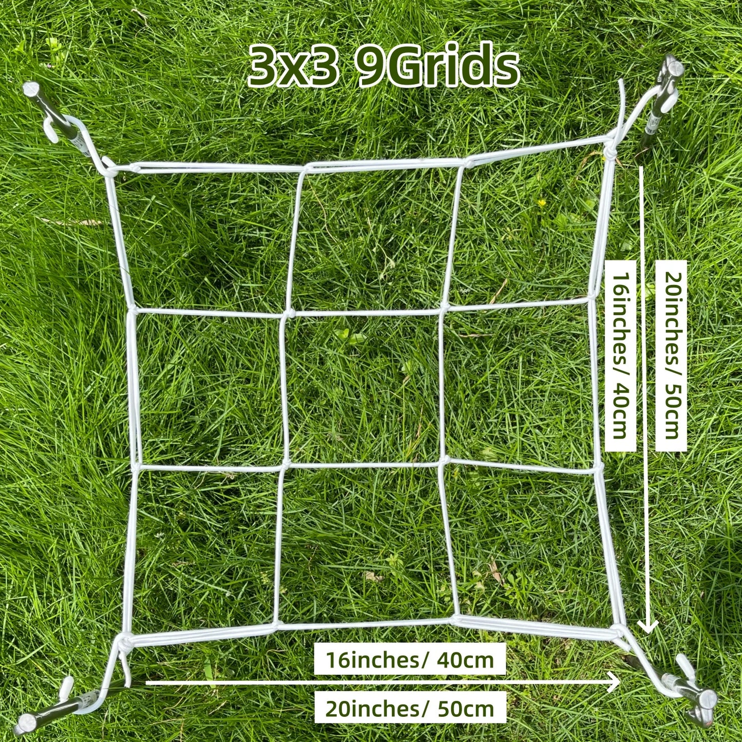 4'' Mesh Grow Tent Trellis Netting, Heavy-Duty Elastic Plant Net with Steel Hooks, Flexible Hydroponics Support for Horticulture
