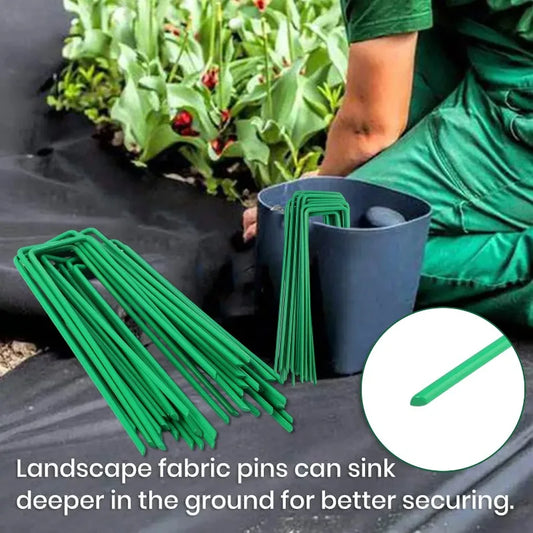 Galvanized U-type Garden Staples Heavy-duty Fence Tubing Stakes Sod Pins Artificial Grass Tent Securing Pegs Lawns Ground Nails