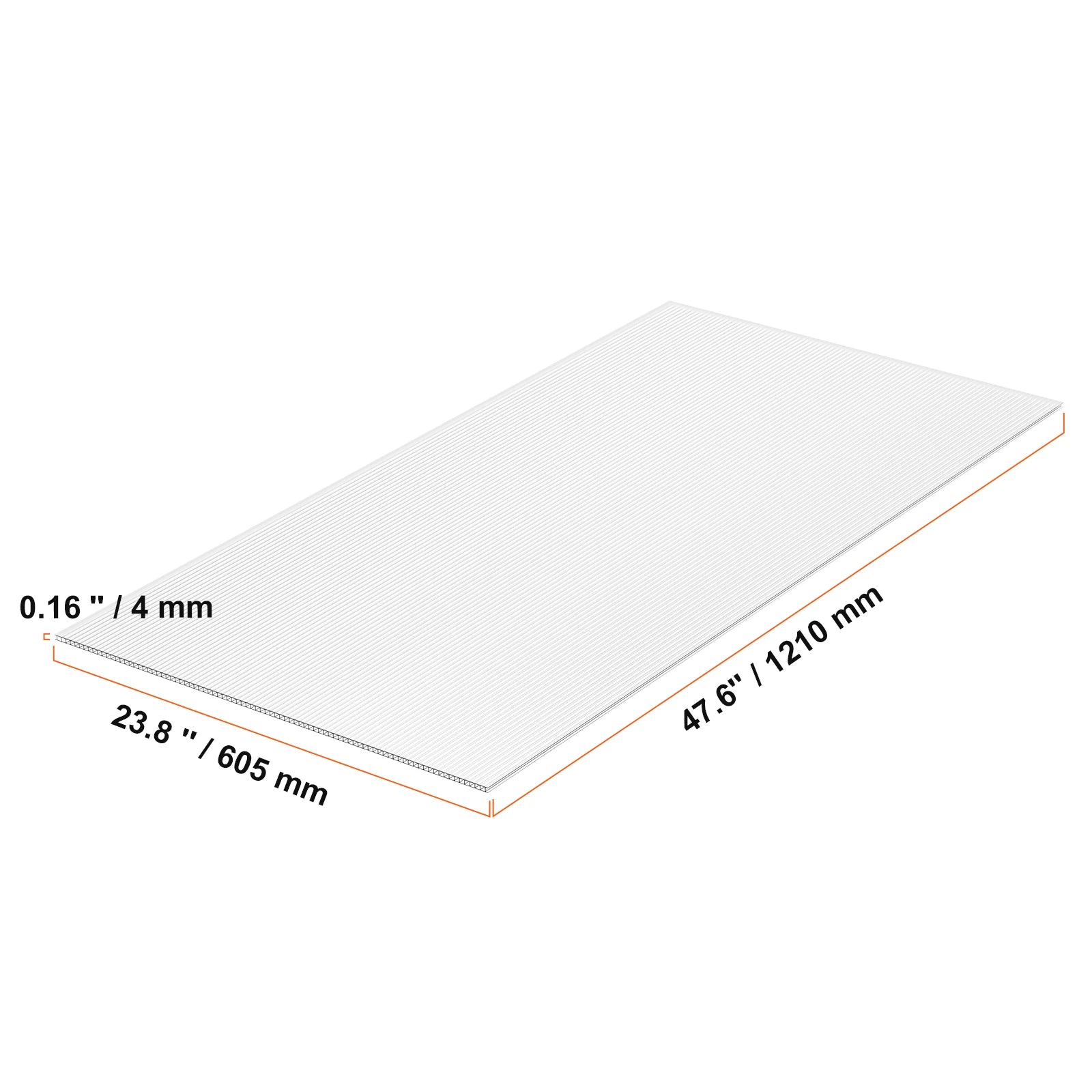 VEVOR Polycarbonate Greenhouse Panels Roof Panels Sheets, Waterproof UV Protected Corrugated Resistance for Greenhouse/Garden