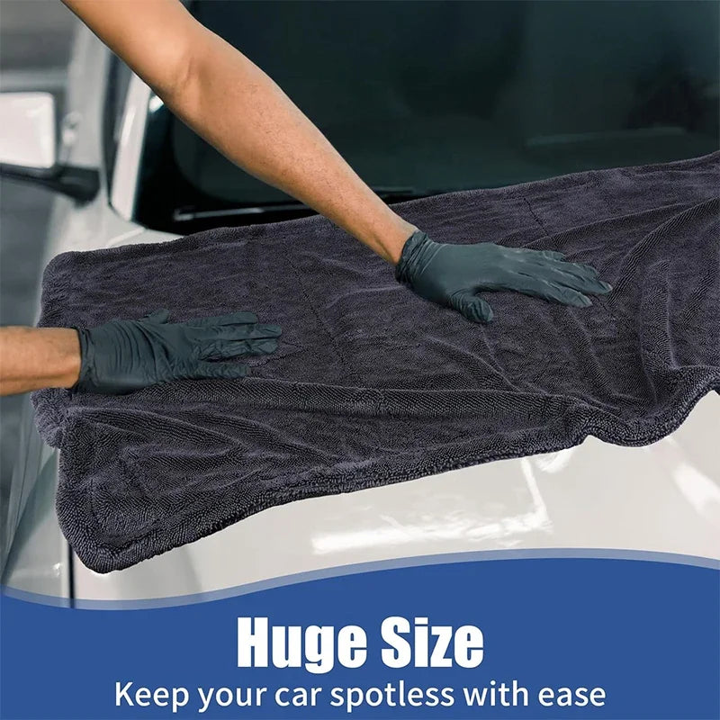 5/1PCS Super Car Cleaning Drying Cloth Microfiber Car Care Towel High Water Absorption Detailing Cloths Windows Mirrors Rags