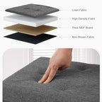 JHK Storage Stool with Foam Seats, Hidden Storage Box, Living Room Toy Storage Box, Bedroom Bed End Bench