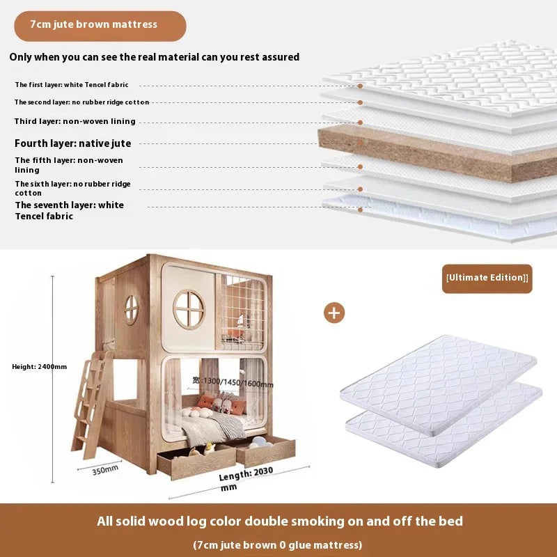 Kids Bed Kids Bedroom Furniture Children's Family Girl Beds Letto Bambini Children's Montessori Bed Wood Children's Bed