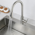 Kitchen Faucets 304 stainless steel Pull Out Kitchen Sink Water Tap Deck Mounted Mixer Stream Sprayer Head Hot Cold Taps