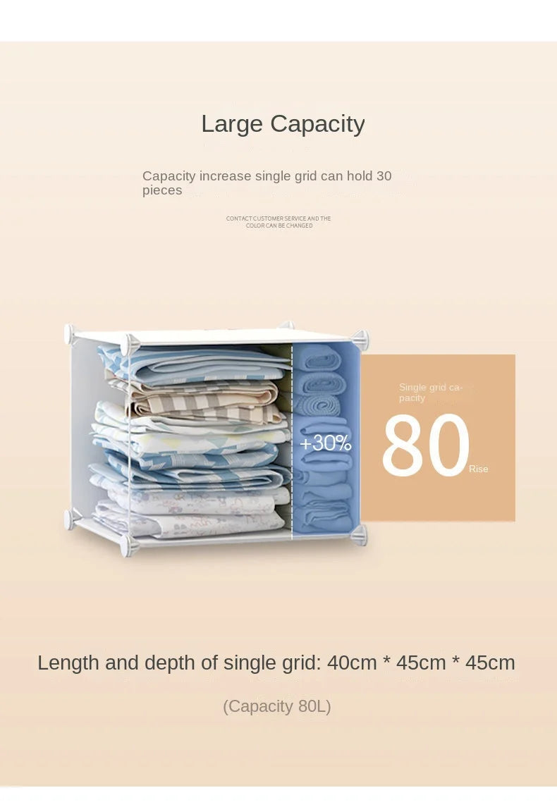 Household Folding Wardrobe Simplicity Dustproof Storage Locke Closet Plastic Collapsible Clothes Cabinets Home Bedroom Furniture