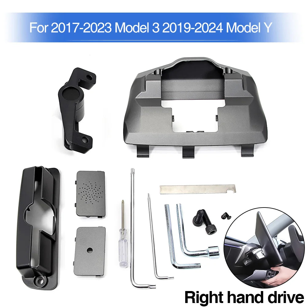 Newest for Tesla 2017-2024 Model Y Model 3 Swivel Holder Mount Highland Tilt Screen Rotating Bracket Kit Display Monitor Rotate