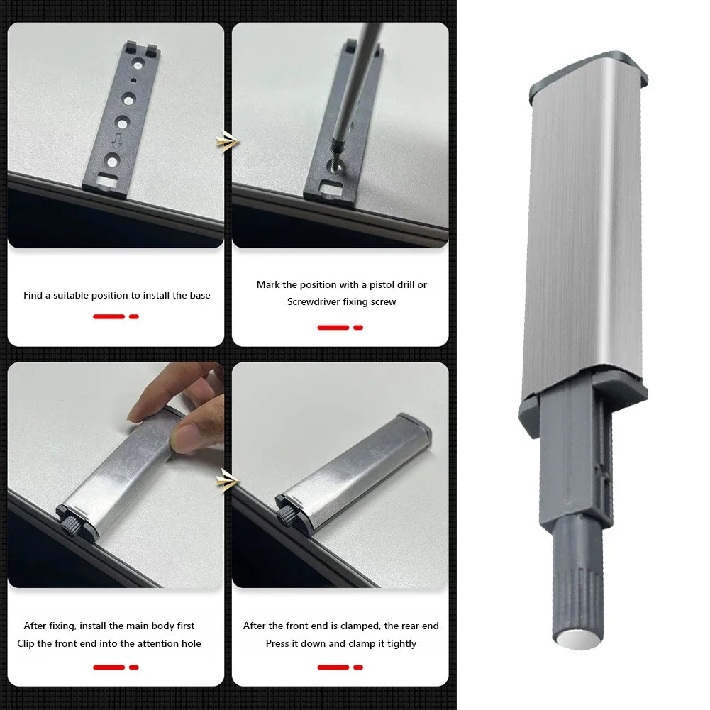 10 Pcs Door Stopper Cabinet Hardware Soft Close Damper Push To Open Drawer Soft Quiet Close Closer Touch Invisible Handle Buffer