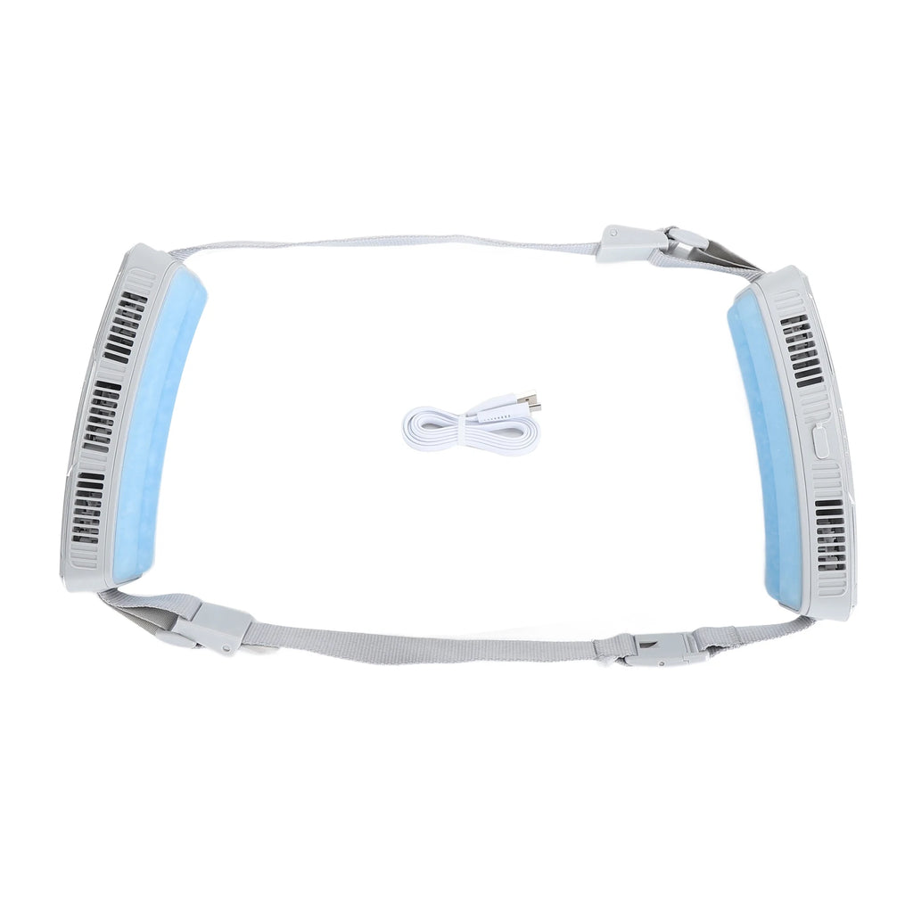 Wearable Waist Fan Multifunctional 3 Speeds Adjustable Ice Compress Ef