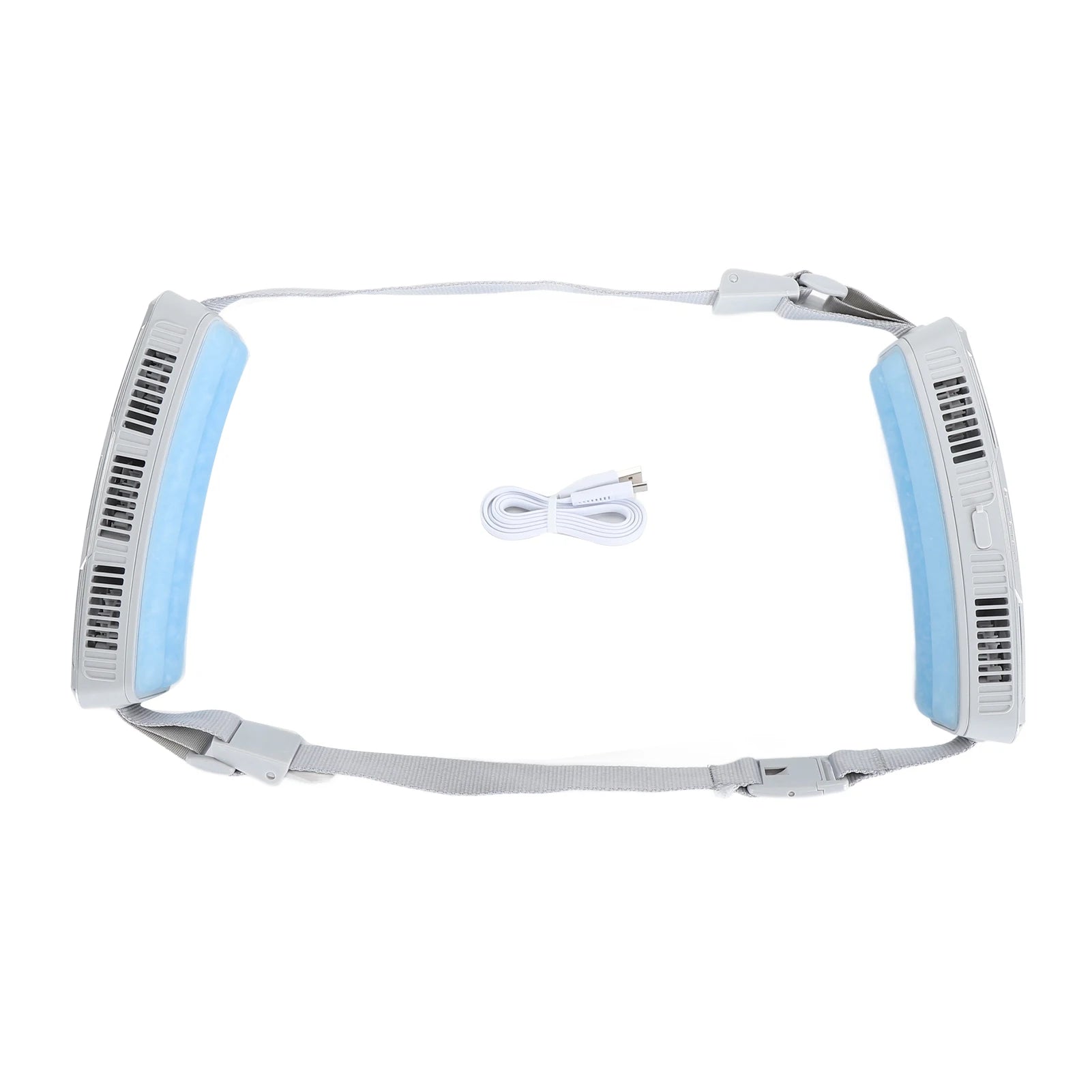 Wearable Waist Fan Multifunctional 3 Speeds Adjustable Ice Compress Ef