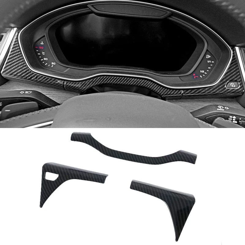 For Audi Q5 FY 2018 2019 2020 2021 Car Styling Interior Door Window Handle Panel Strips Cover Trim Carbon Fiber ABS