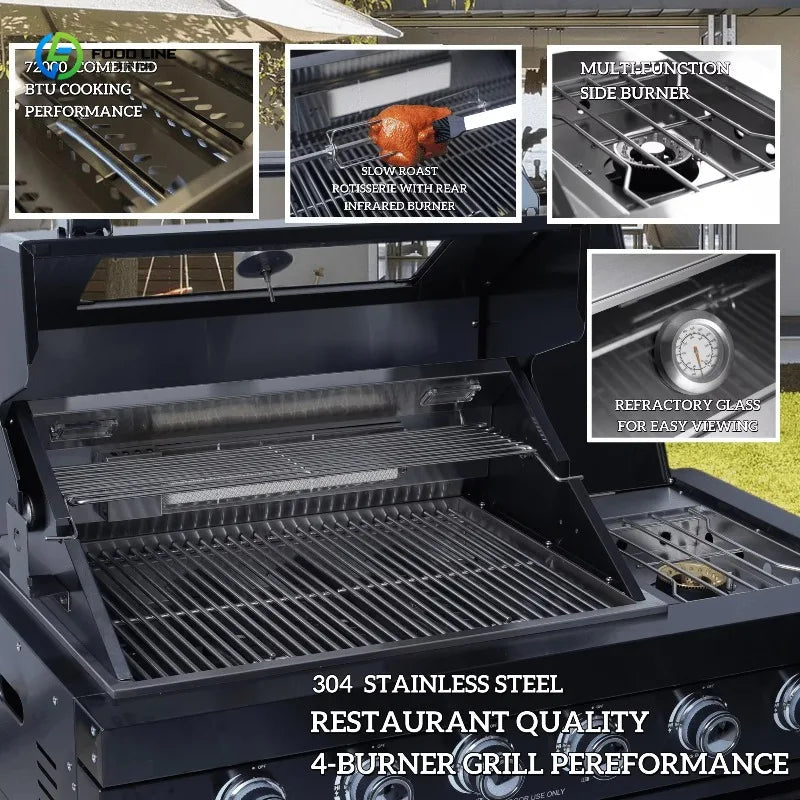 Customized smart closeable shed outdoor kitchen cabinet with sink refrigerator pizza oven and speaker for garden bar BBQ cooking