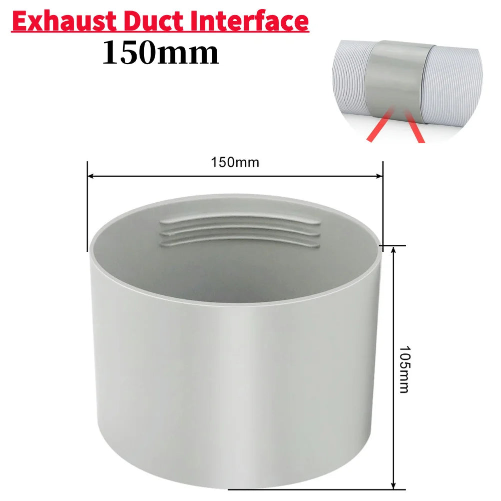 130/150mm Universal Duct Extension Pipe Air Ventilation Pipe Hose Air Conditioner Exhaust Accessories Duct Air System Vent