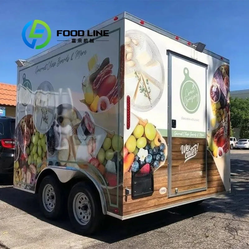 Modern Mobile Kitchens Food Trailer Truck Concession Catering Caravan with Snack and Chip Applications