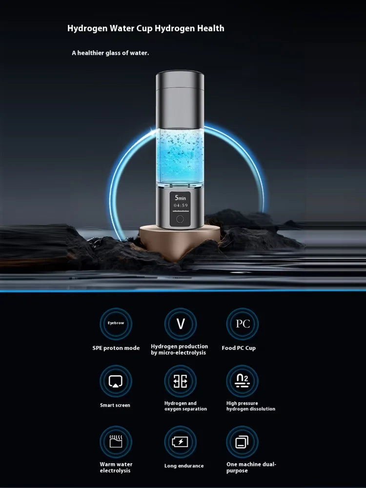 2025 New Hydrogen Water Generator H2 Hydrogen Water Cup Portable Rich