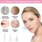 3in1 Diamond Microdermabrasion Machine For Facial Skin Care Blackhead Removal Acne Wrinkle Vacuum & Spray Tool