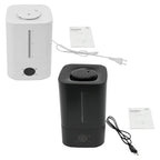 6L White/Black Hot&cold Mist Humidifier 2-in-1 Adjustable Air Humidifier Home Office 360° Rotating Dual Nozzle Humidificador