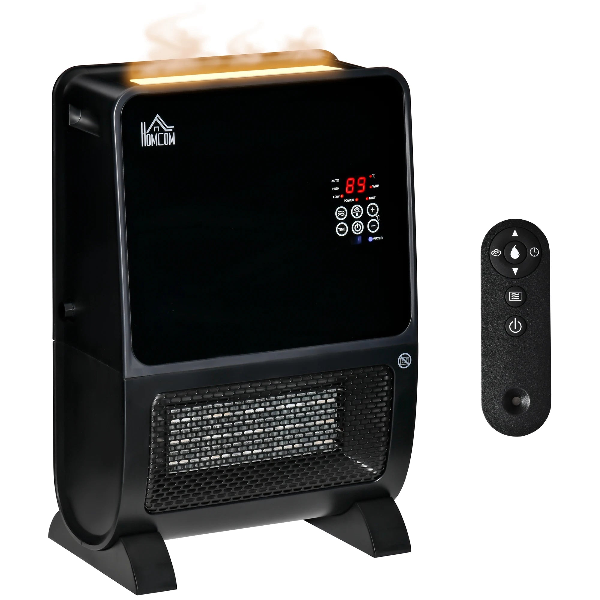 Homcom Portable Electric Heater 2000W Ceramic Radiator with Humidifier