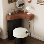 Portable Wood Vanity Tables Black Stool Small Chair Drawers Makeup Dressers Bedroom Girl Mirror Corner Coiffeuse Furniture Home