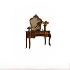 FG11American solid wood dresser retro makeup table storage cabinet European small apartment engraving