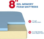 Full Mattress, 8 inch Gel Memory Foam Mattress Queen Size for Cool Sleep & Pressure Relief, Medium Firm Mattresses CertiPUR-US C