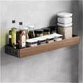 Solid Wood Kitchen Storage Holders Large Capacity Condiment Bottle Specific Organizer Wall-mounted Storage Racks Home Decor