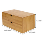 Desk Organizer Mini Bamboo Desk Organizer Drawer Desktop Storage Organizer for Office Home Toiletries, No Assembly Required