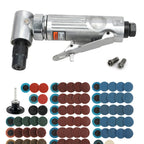 1/4 Air Angle Die Grinder 90° Pneumatic Grinding Machine Mini Poratble Cut Off Polisher Mill Engraving Tool With Sanding Discs