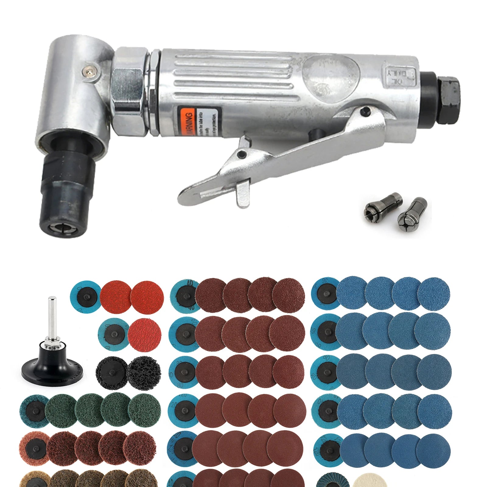 1/4 Air Angle Die Grinder 90° Pneumatic Grinding Machine Mini Poratble Cut Off Polisher Mill Engraving Tool With Sanding Discs