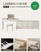 Solid wood dresser chest integrated bedroom cream wind high-end end bed