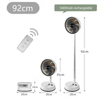 Portable Oscillating Standing Fan with Remote Controller Foldable Desk