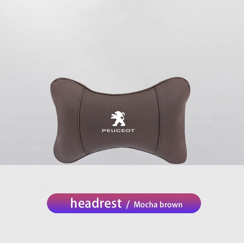 1Pcs Car Seat Headrest Lumbar Support Accessory For Peugeot 301 307 207 206 208 308 508 107 408 607 205 406 106 807 4008 108 407