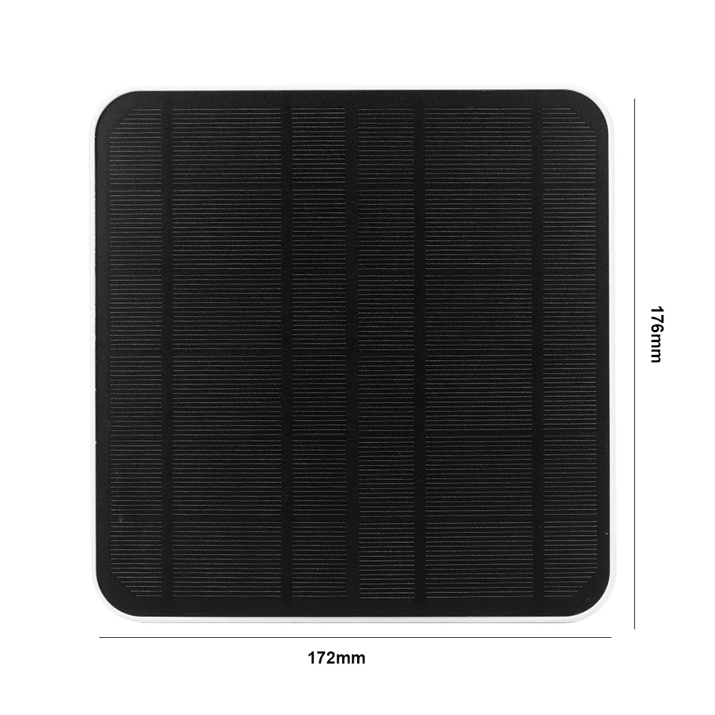 5V 30W Solar Panel Micro USB & Type C Port 9.8 Ft Charging Cable 360°Adjustable Mounting for Security Camera for Eufycam 3/3C/2