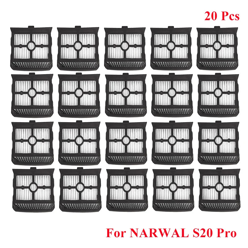 For Narwal S20 Pro Cordless Vacuum Cleaner Spare Parts Main Side Brush Hepa Filter Mop Pad Dust Bag Replacement Accessories