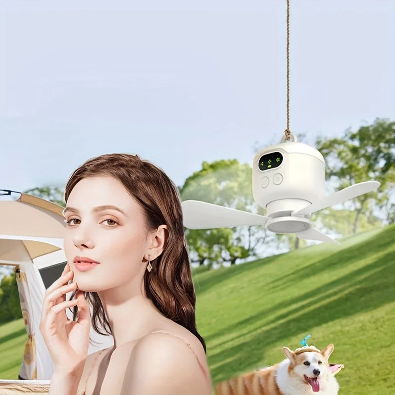 Portable Ceiling Fans 8000mAh Outdoor Camping Fan Tent Ventilator Cool