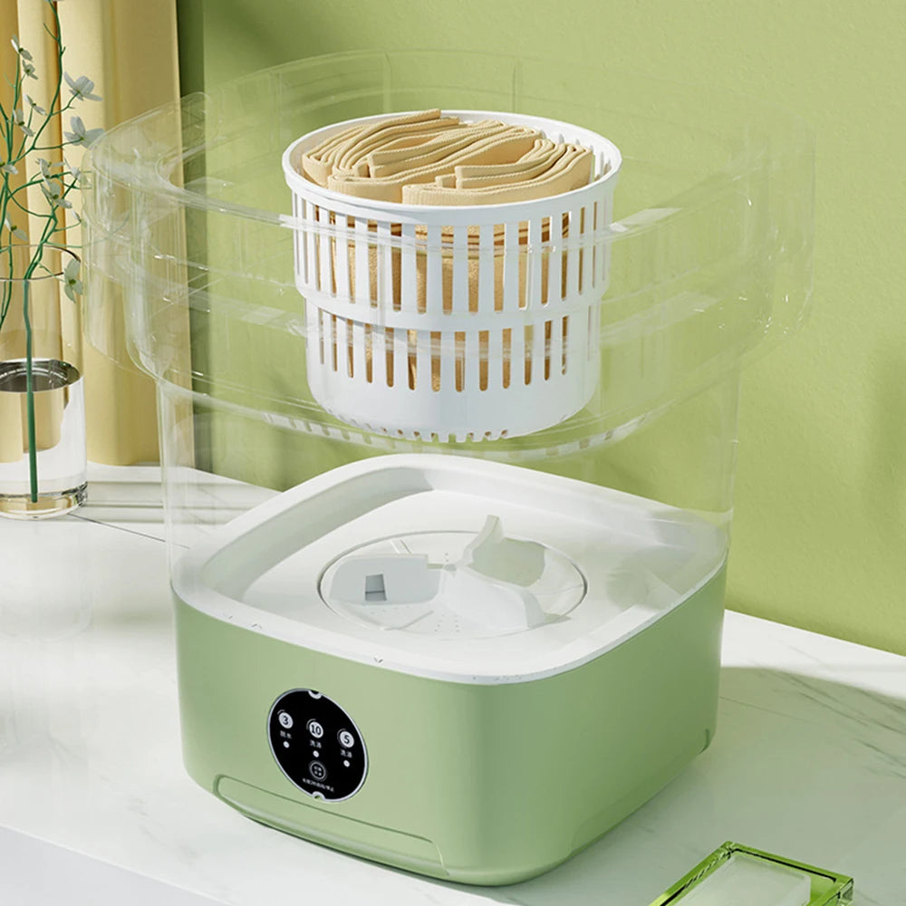 6L 11L Folding Portable Washing Machine Big Capacity with Spin Dryer B