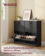 Shoe Cabinet 4 Flaps Shoe Tipper shoe rack Shoe storage Adjustable Partition Wall for 16-28 Pairs shoes Hallway