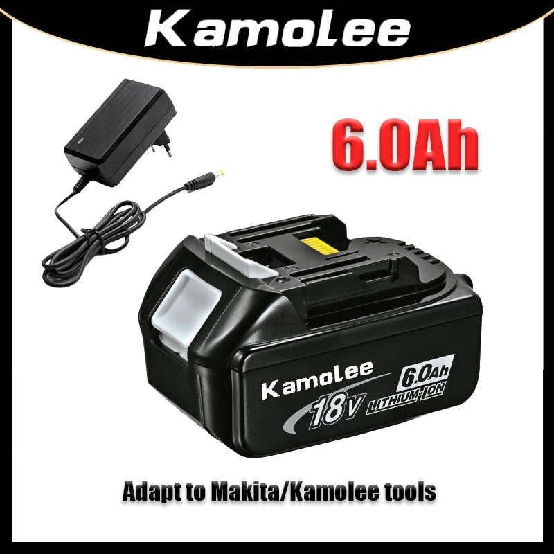 Kamolee 18V 6000mAh Li-ion Battery BL1860 Hand drill Battery Power tools Support Kamolee tools