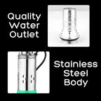 9m Wire Lift=30m-45m 20L/min 12V 24V Solar Pump Deep Well Water Pump Screw Submersible Pump Irrigation Garden Home Agricultural